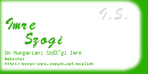 imre szogi business card